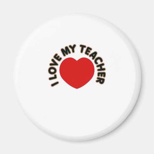 Aimant I Love My Teacher (coeur) (Devant)