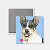 Aimant I Love my Teddy Roosevelt Terrier (Recto/Verso)