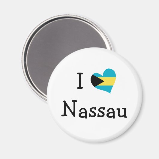 Aimant I Love Nassau (Recto/Verso)