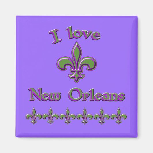 Aimant I Love New Orleans T-shirts, Mugs, Buttons (Devant)