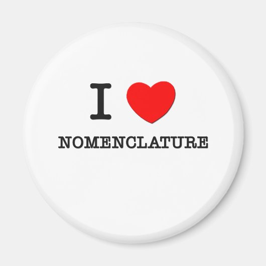 Aimant I Love Nomenclature (Devant)
