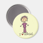 Aimant I Love Nursing T-shirts and Gifts (Recto/Verso)