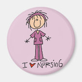 Aimant I Love Nursing Tshirts and Gifts (Devant)