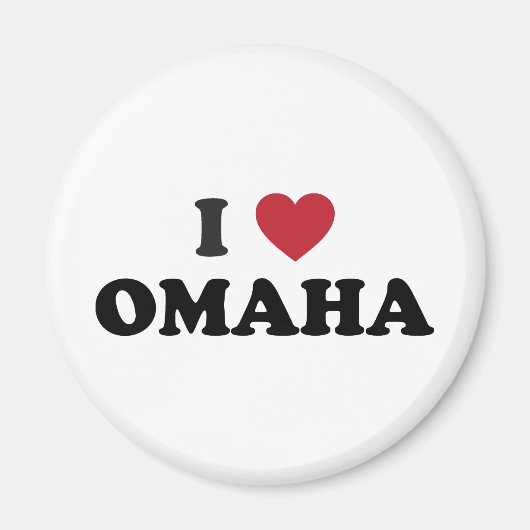Aimant I Love Omaha Nebraska (Devant)