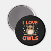 Aimant I Love Owls (Recto/Verso)