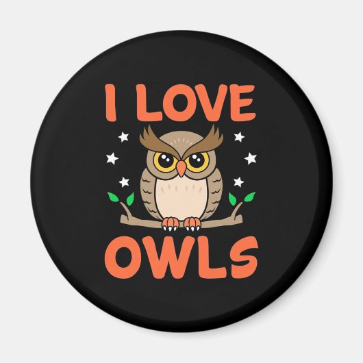 Aimant I Love Owls (Devant)