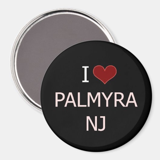Aimant I Love Palmyra, NJ (Recto/Verso)