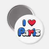 Aimant I Love Paris (Recto/Verso)