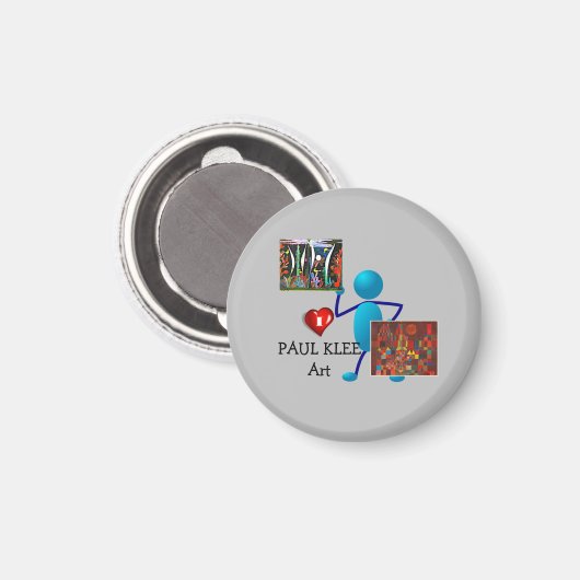 Aimant I Love Paul Klee Art (Recto/Verso)