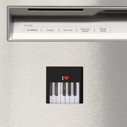 Aimant I Love Piano, design populaire coloré (In Situ (Lave-vaisselle))