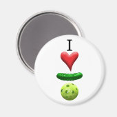 Aimant I Love Pickleball - Blanc - (Recto/Verso)