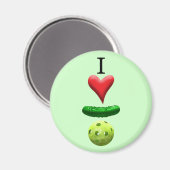 Aimant I Love Pickleball - Vert - (Recto/Verso)