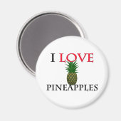 Aimant I Love Pineapples (Recto/Verso)