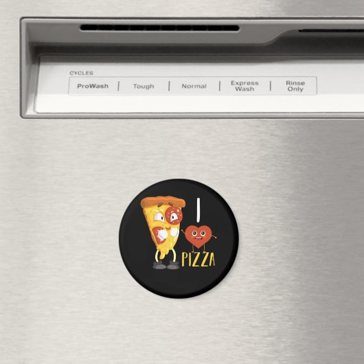 Aimant I Love Pizza Cute Pizza Slice (In Situ (Lave-vaisselle))