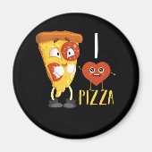 Aimant I Love Pizza Cute Pizza Slice (Devant)