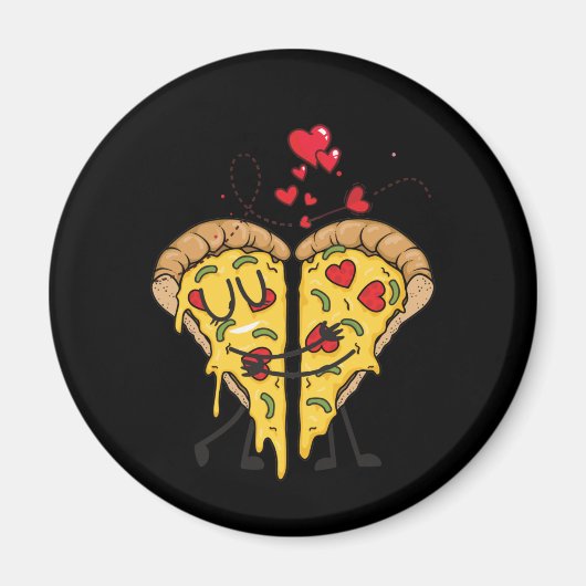 Aimant I Love Pizza Fun Fast Food (Devant)