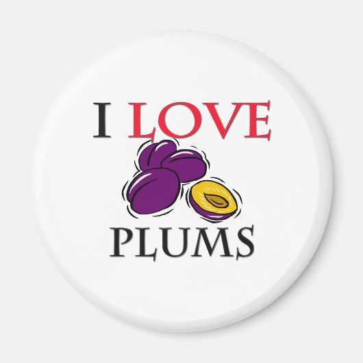 Aimant I Love Plums (Devant)