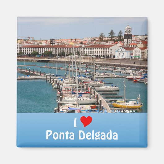 Aimant I Love Ponta Delgada (Devant)