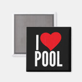 Aimant I Love Pool Billiards (Recto/Verso)