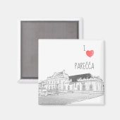 Aimant I Love Porechye Belarus Architecture Gare (Recto/Verso)