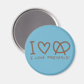 Aimant I Love Pretzels (Recto/Verso)