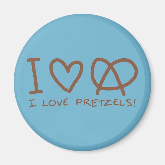 Aimant I Love Pretzels (Devant)