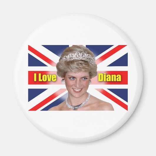Aimant I Love Princess Diana (Devant)