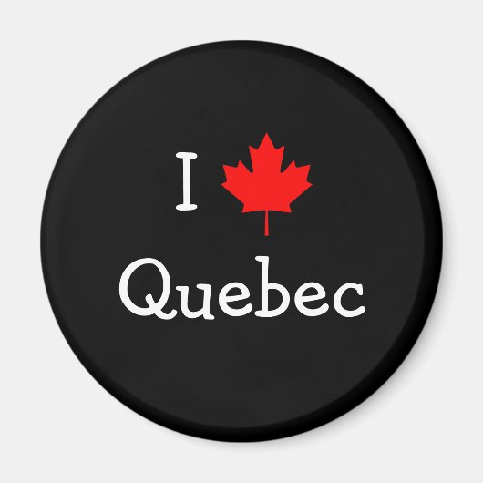 Aimant I Love Québec (Devant)