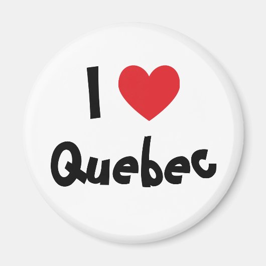 Aimant I Love Québec (Devant)