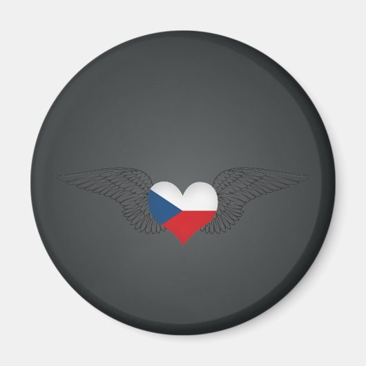 Aimant I Love République Tchèque - ailes (Devant)