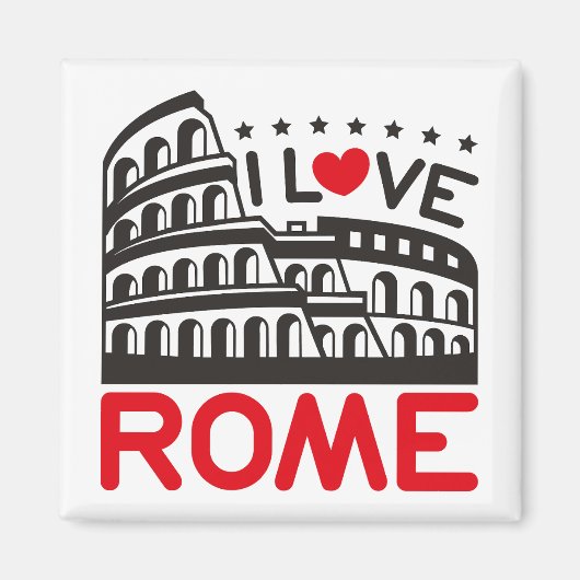 Aimant I Love Rome Italie Colisée Voyage (Devant)