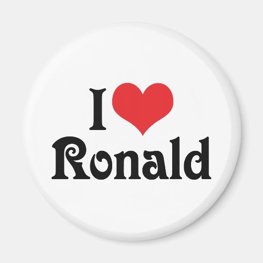 Aimant I Love Ronald (Devant)