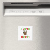 Aimant I Love Rudy Tshirts et cadeaux (In Situ (Lave-vaisselle))