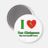 Aimant I Love San Gimignano Italie (Recto/Verso)