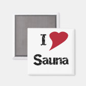 Aimant I Love Sauna (Recto/Verso)
