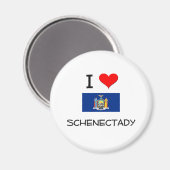 Aimant I Love Schenectady New York (Recto/Verso)