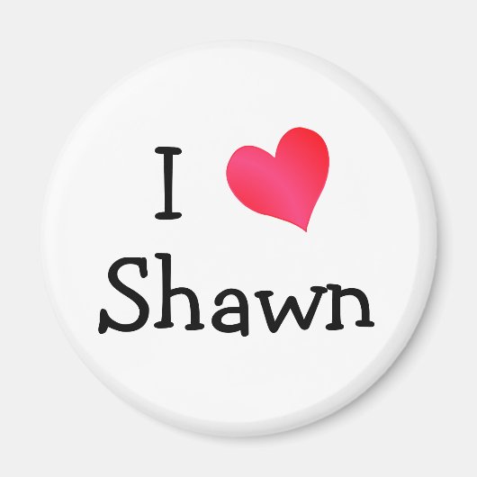 Aimant I Love Shawn (Devant)
