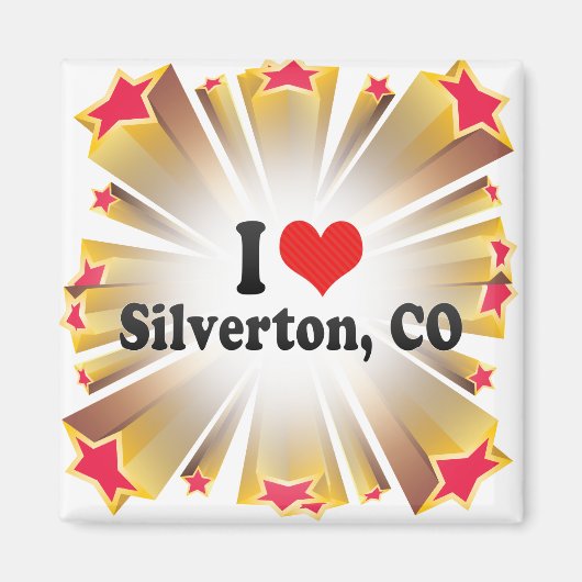 Aimant I Love Silverton, CO (Devant)