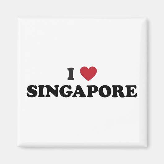 Aimant I Love Singapore (Devant)