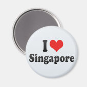 Aimant I Love Singapore (Recto/Verso)
