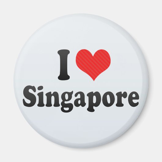 Aimant I Love Singapore (Devant)