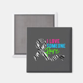 Aimant I Love Someone Rare Zebra Ribbon - Rare Disease Aw (Recto/Verso)