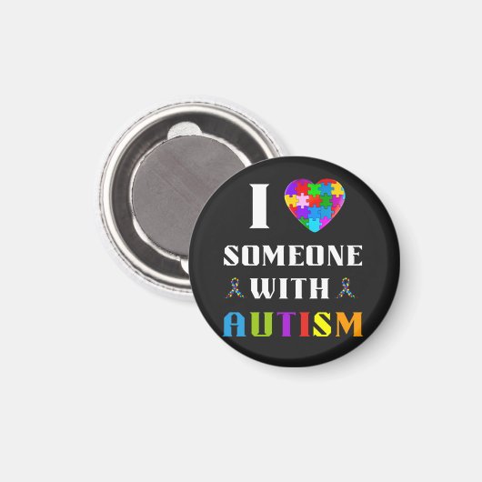 Aimant I Love Someone With Autism (Recto/Verso)