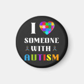 Aimant I Love Someone With Autism (Devant)
