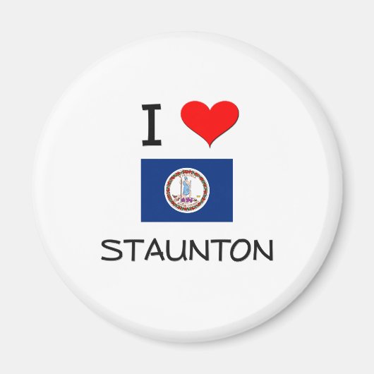 Aimant I Love Staunton Virginia (Devant)