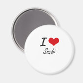 Aimant I love Sushi (Recto/Verso)