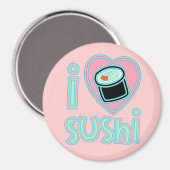 Aimant I love Sushi (Recto/Verso)