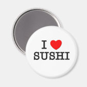 Aimant I Love SUSHI ( nourriture ) (Recto/Verso)