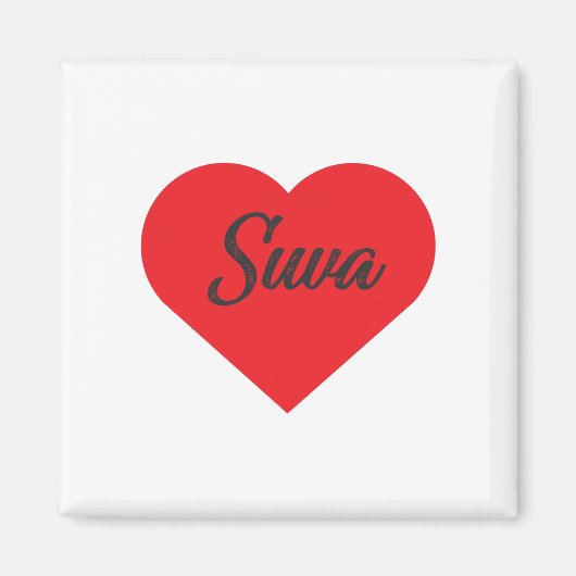 Aimant I Love Suva - Fidji (Devant)