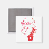 Aimant I love Switzerland (Recto/Verso)